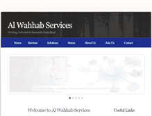 Tablet Screenshot of alwahhabservices.com